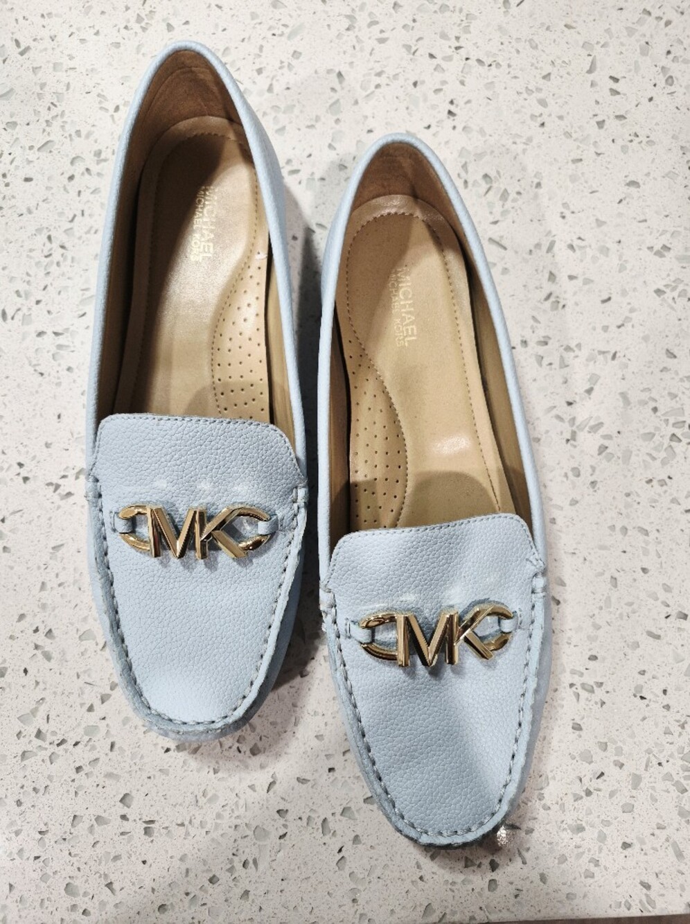 MICHAEL Michael Kors Women's Light Blue Leather Loafers Size 6.5